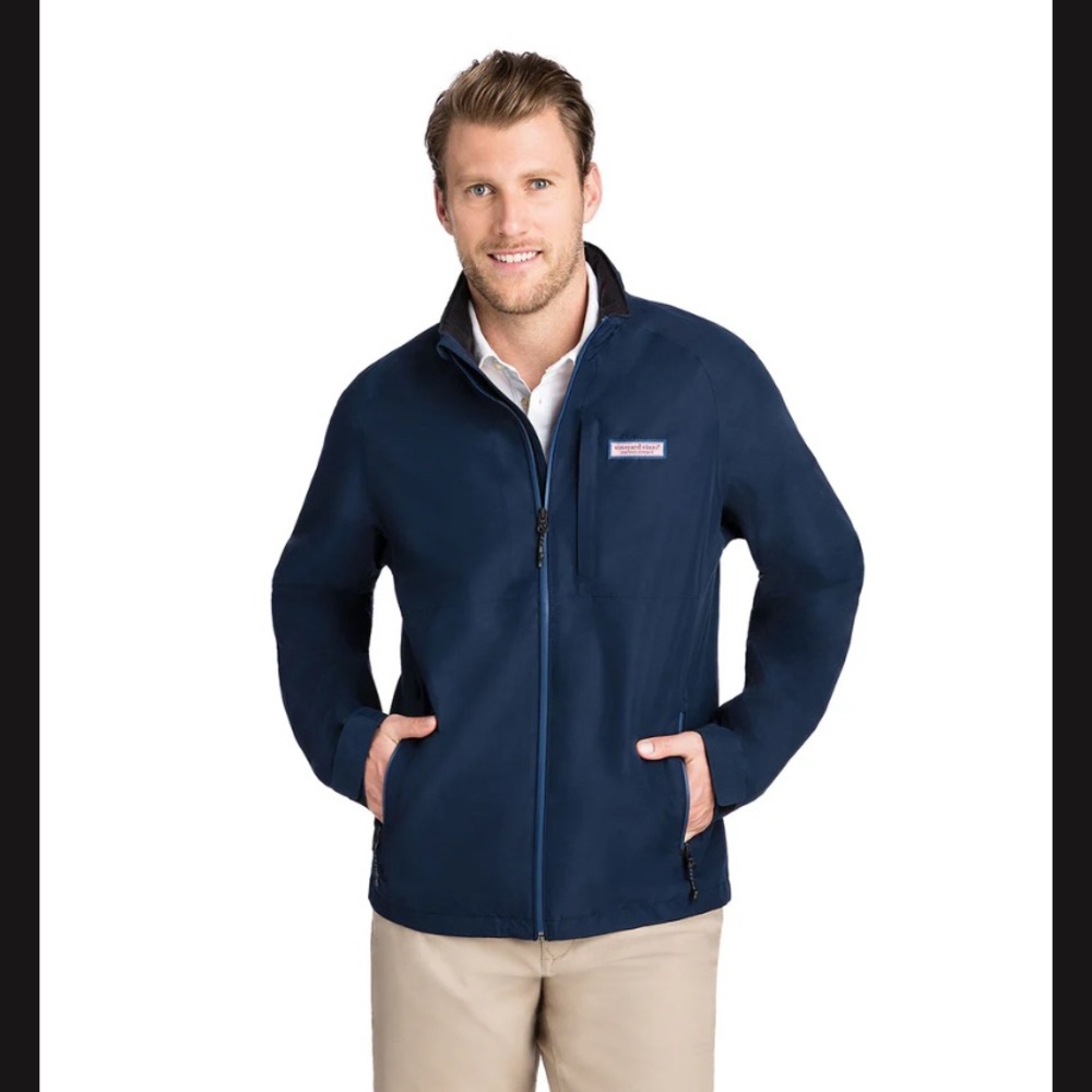 Vineyard Vines Navy Regatta Windbreaker Jacket Size XXL
